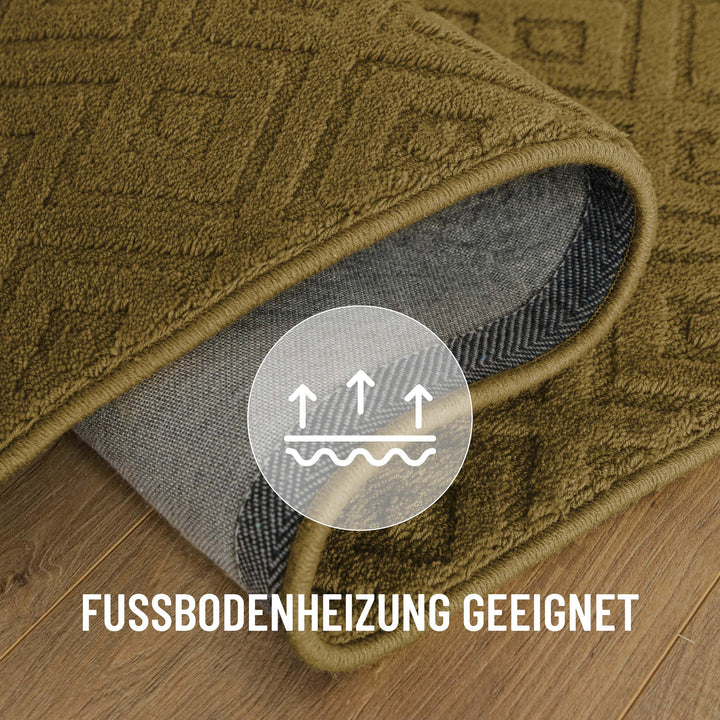 Kurzflor Teppich Castello Two Blass Grün