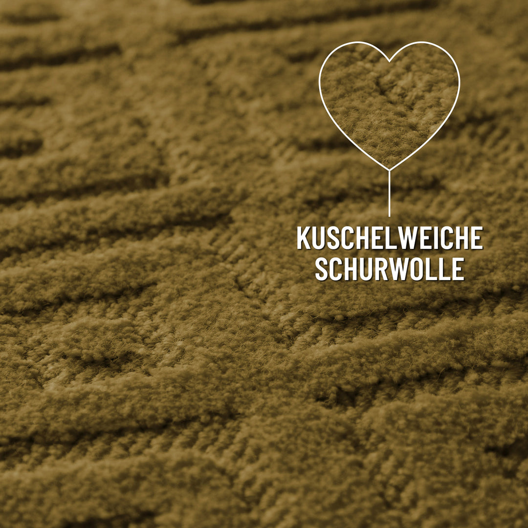 Kurzflor Teppich Castello Two Blass Grün