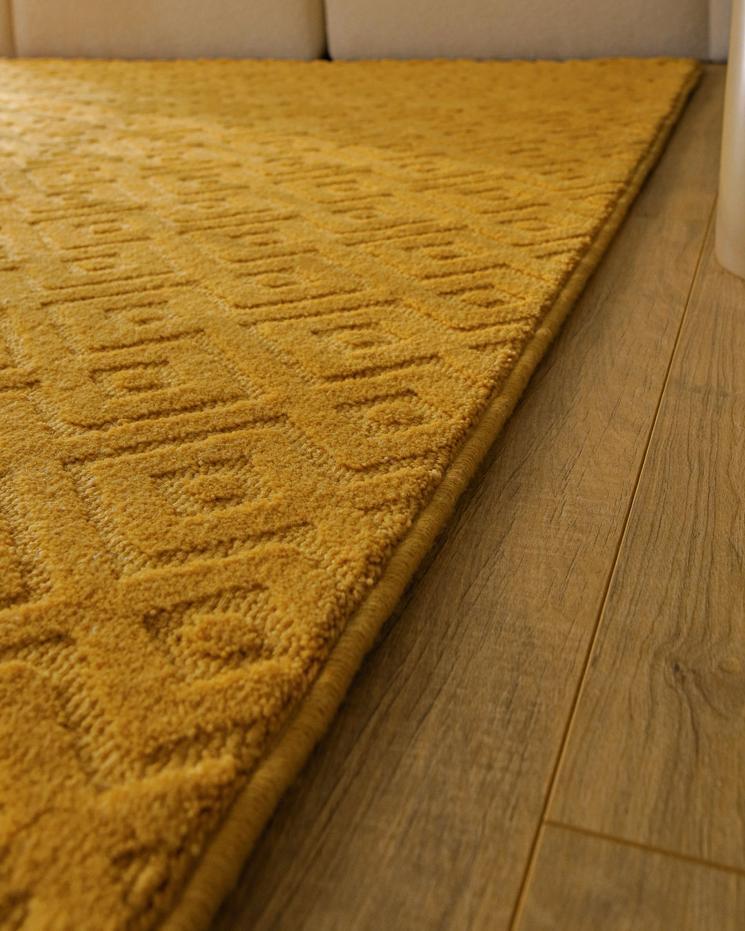 Kurzflor Teppich Castello Two Gelb