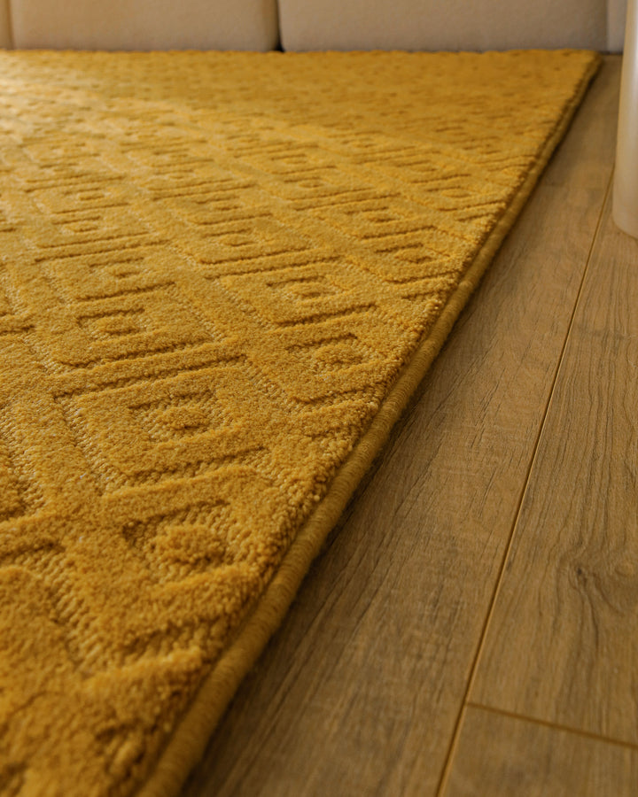 Kurzflor Teppich Castello Two Gelb