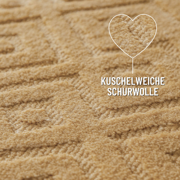Kurzflor Teppich Castello Two Sand Beige