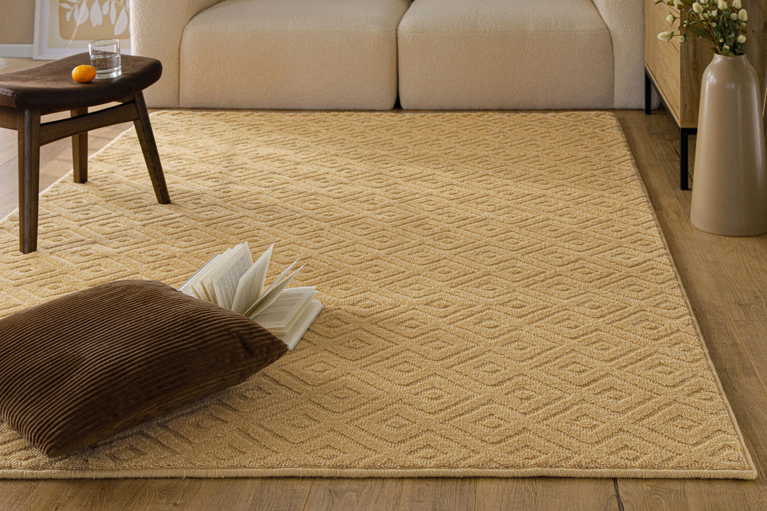 Kurzflor Teppich Castello Two Sand Beige