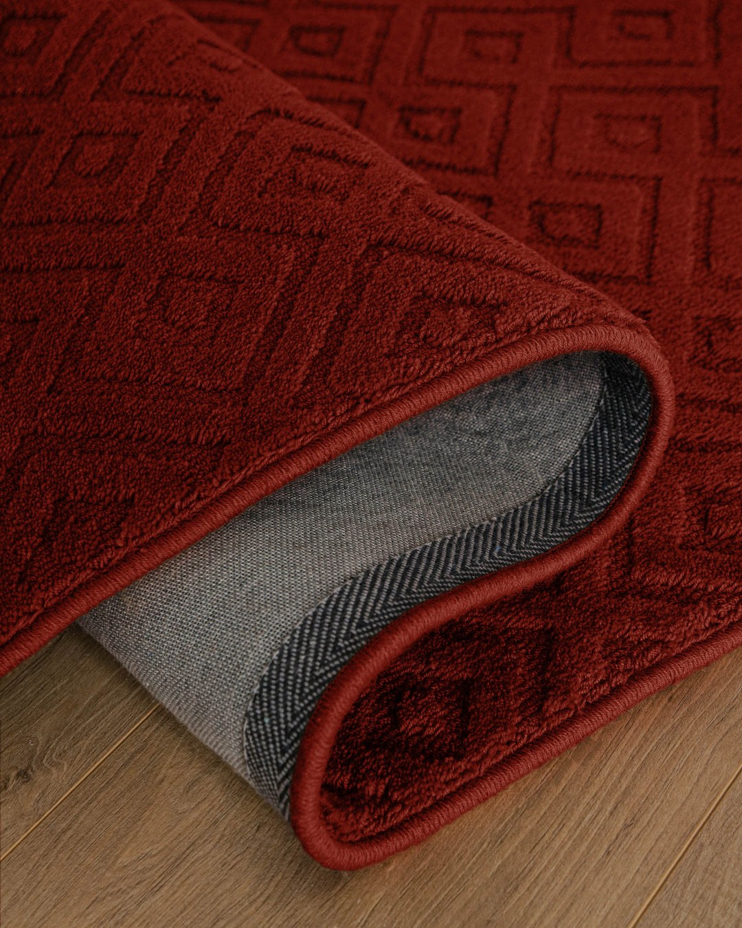 Kurzflor Teppich Castello Two Purpur Rot