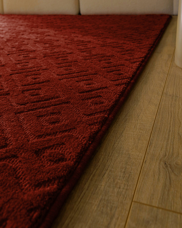 Kurzflor Teppich Castello Two Purpur Rot