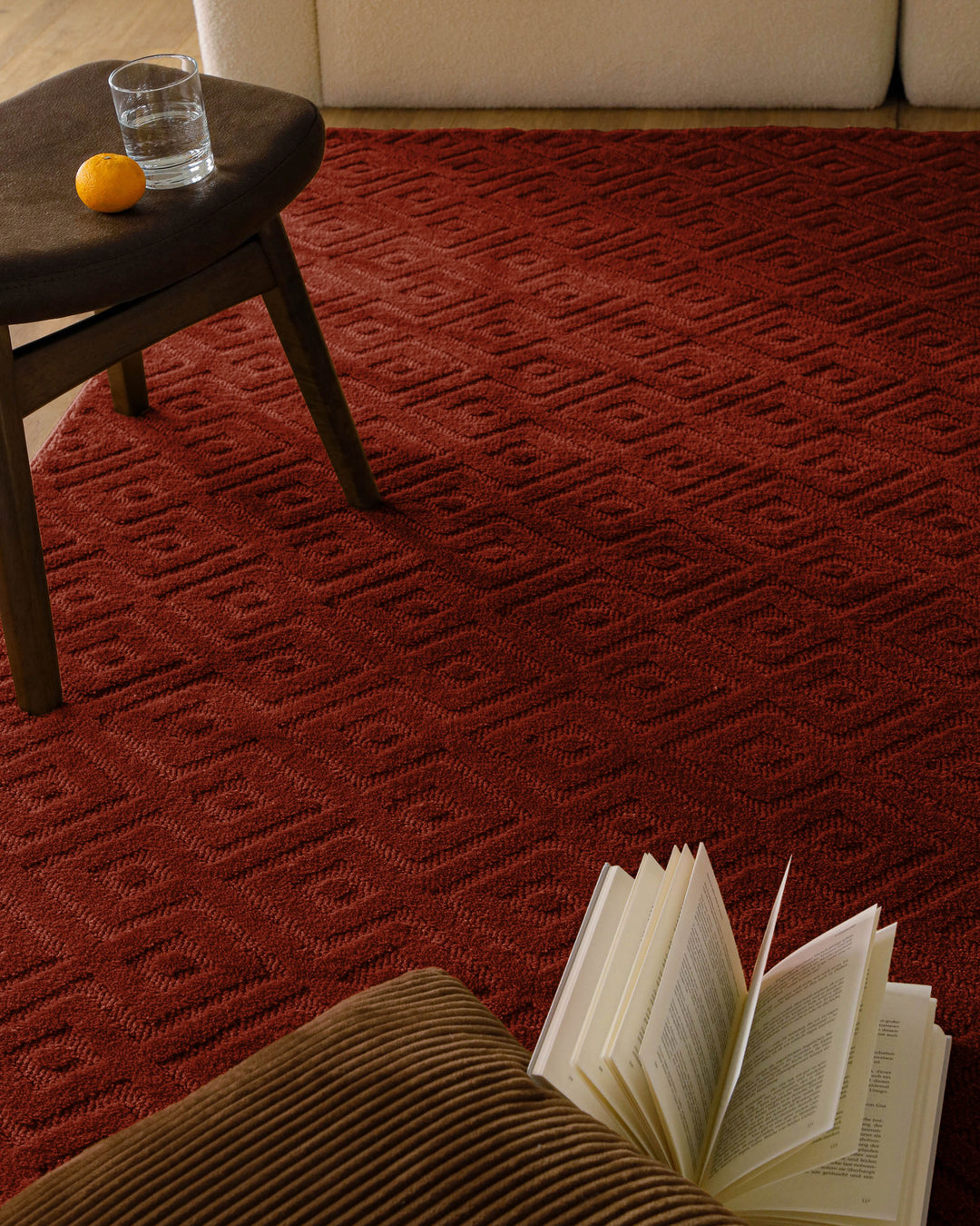 Kurzflor Teppich Castello Two Purpur Rot