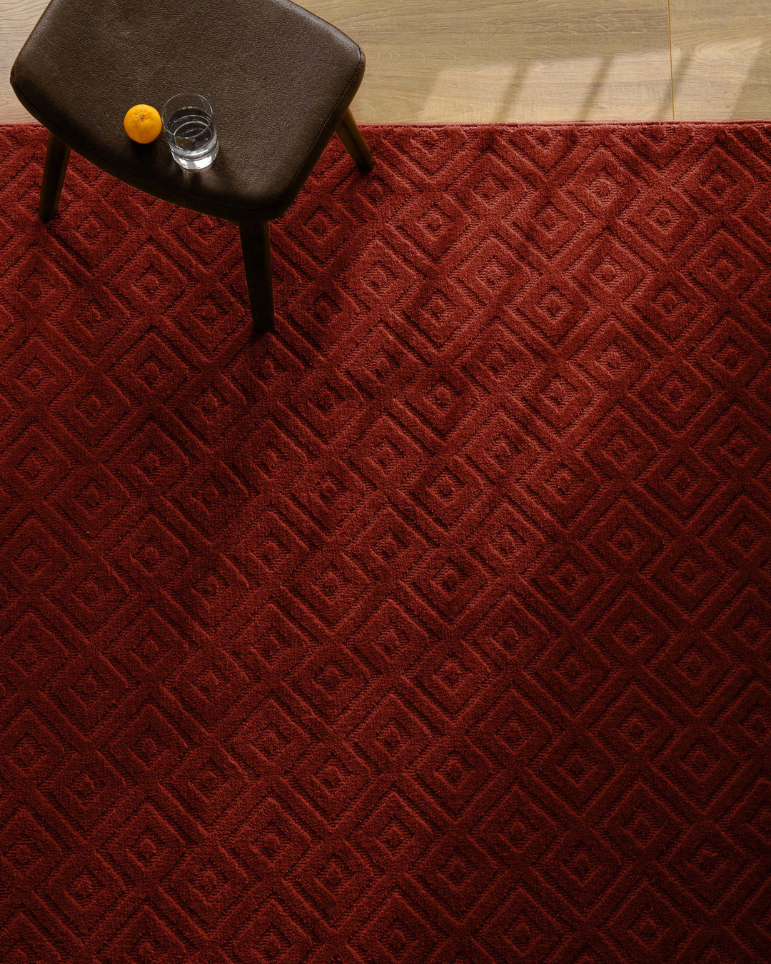 Kurzflor Teppich Castello Two Purpur Rot