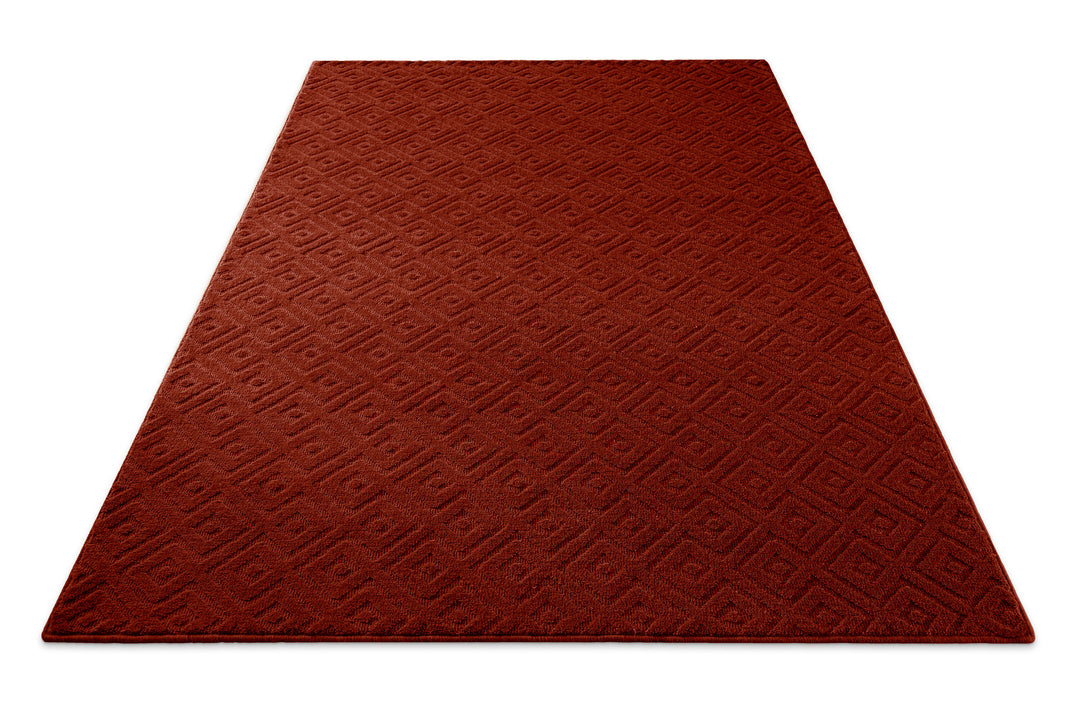 Kurzflor Teppich Castello Two Purpur Rot