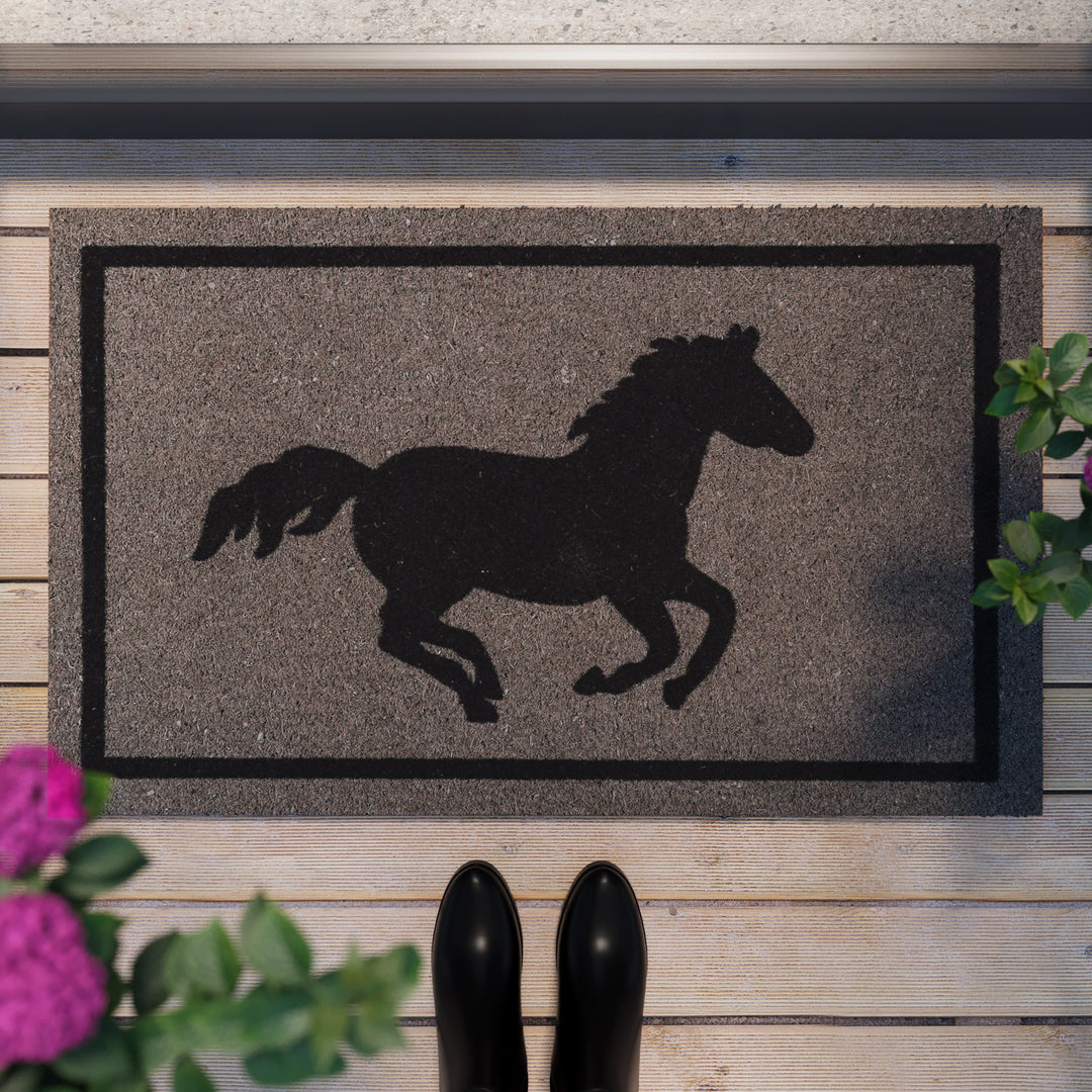 Champion Fußmatte hellgrau Kurzflor rechteckig