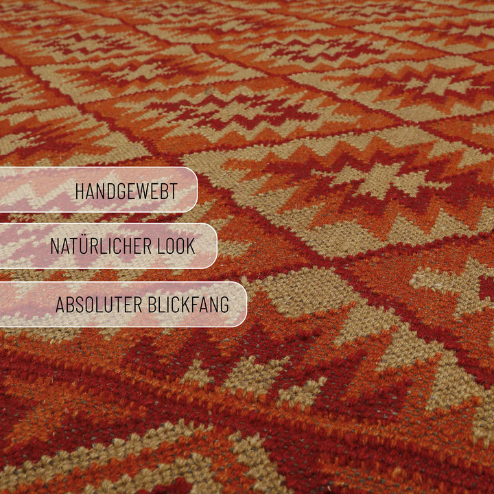 Clare Teppich rost rot Kurzflor rechteckig