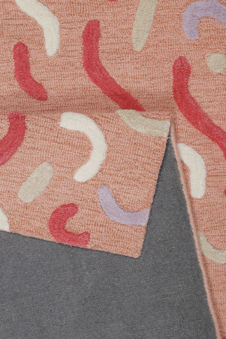 Kinderteppich aus Schurwolle Altrosa Multi "Confetti 2.0" Smart Kids