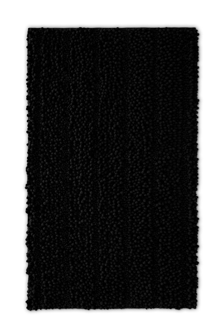 Haustierteppich Cooper in schwarz, Draufsicht, rechteckig