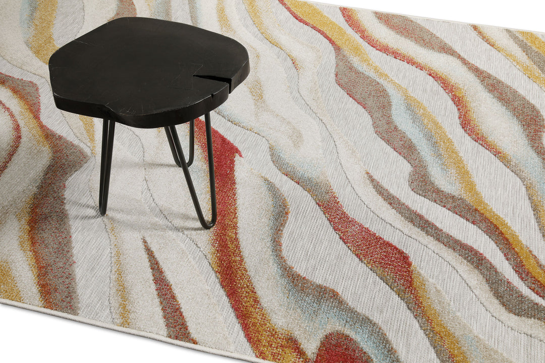 Creek Outdoor beige Kurzflor rechteckig