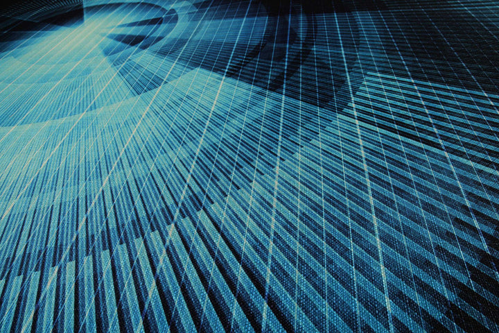 Cyber Swirl Teppich blau Kurzflor rechteckig