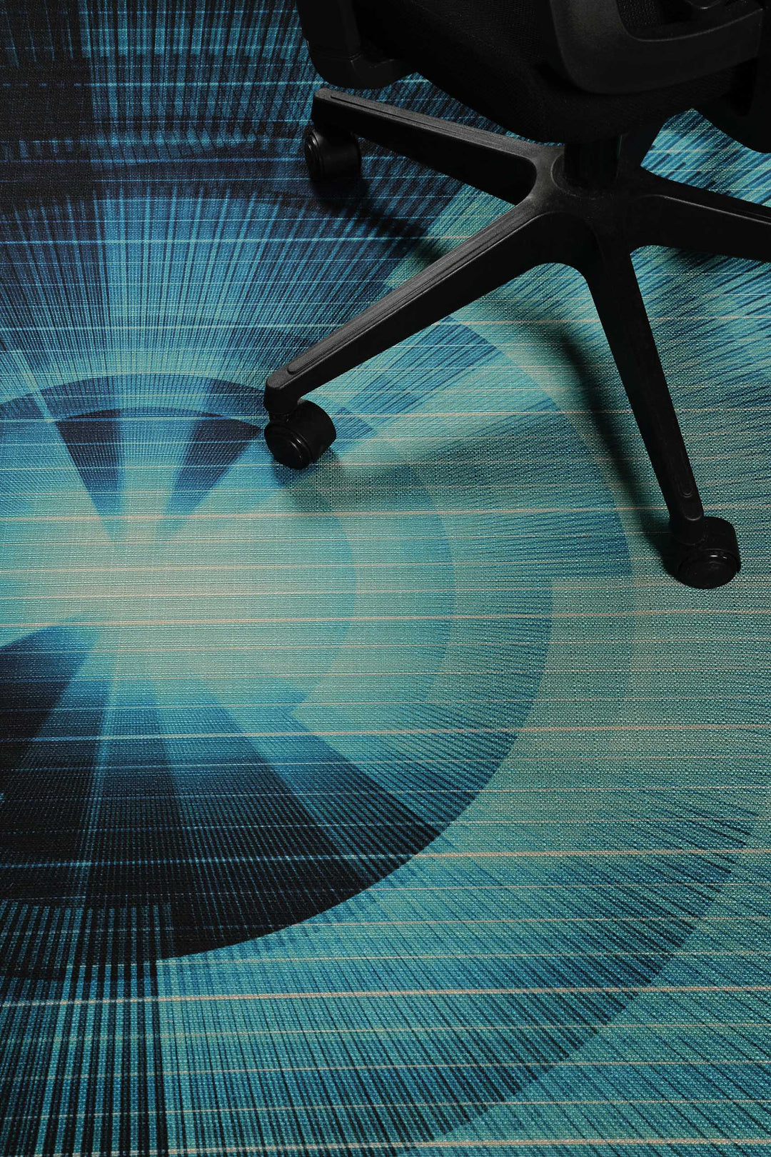 Cyber Swirl Teppich blau Kurzflor rechteckig