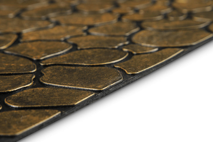 Desert Pebble Fußmatte gold braun Kurzflor rechteckig