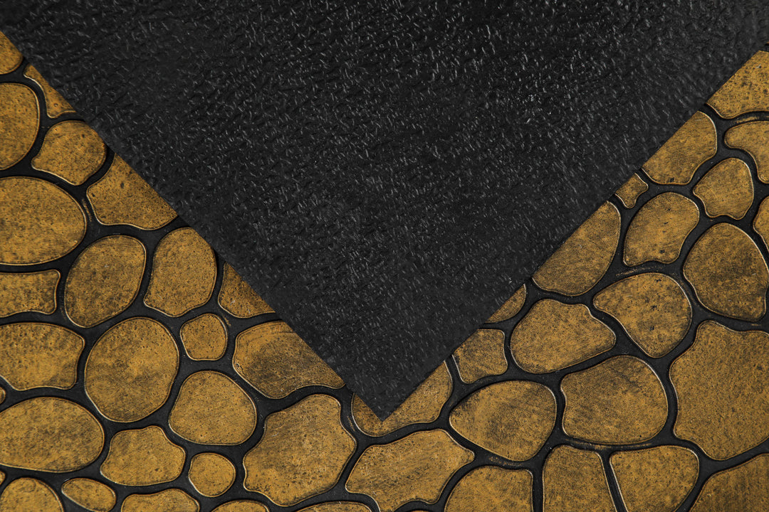 Desert Pebble Fußmatte gold braun Kurzflor rechteckig