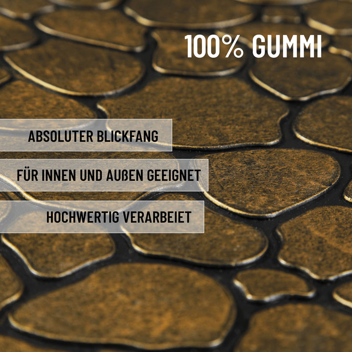 Desert Pebble Fußmatte gold braun Kurzflor rechteckig