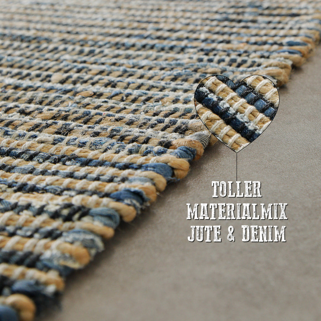 Denim Feels Teppich denim blau Kurzflor rechteckig