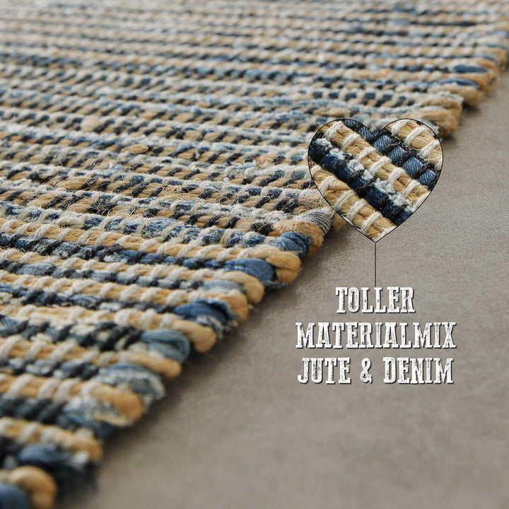 Denim Feels Teppich denim blau Kurzflor rechteckig