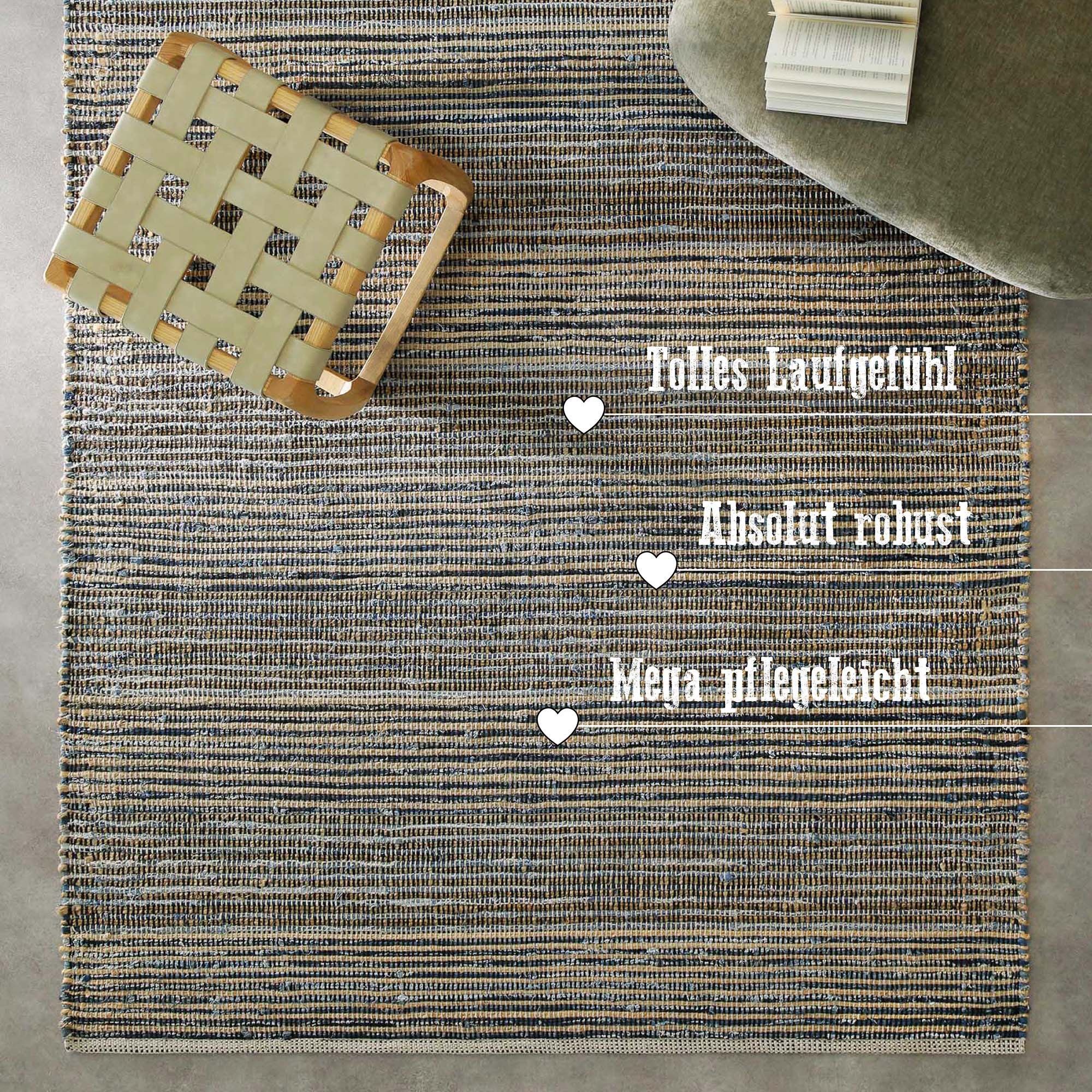 Hand-woven Rug, Denim Blue, Denim Feels—Order Directly from WECONhome