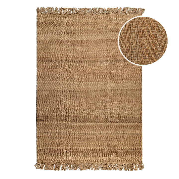 Dhurry Teppich natur Kurzflor rechteckig