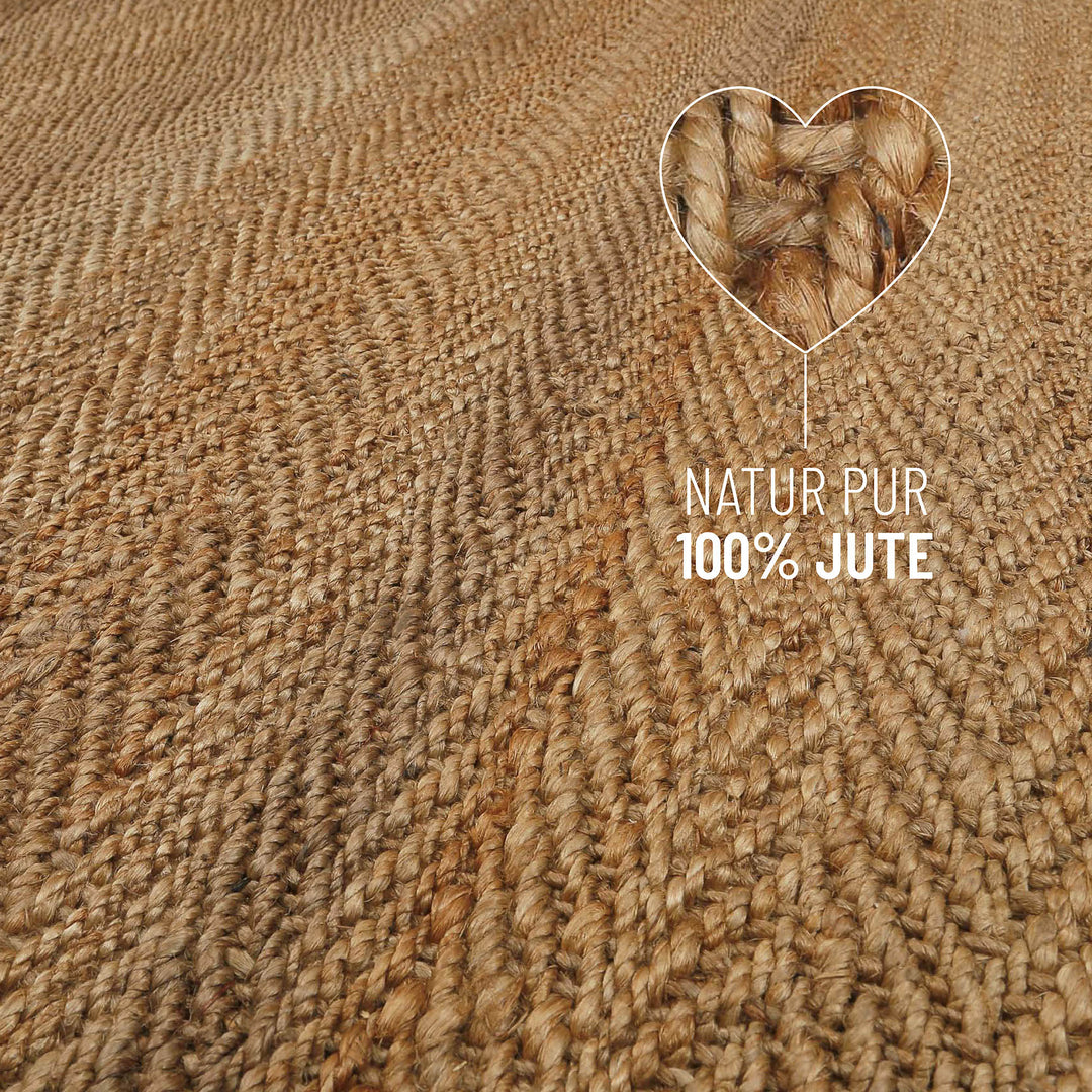 Dhurry Teppich natur Kurzflor rechteckig