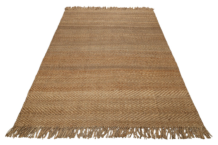 Dhurry Teppich natur Kurzflor rechteckig