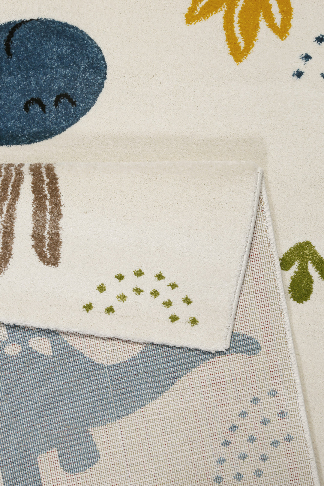 Dino & Friends Teppich creme weiß Kurzflor rechteckig