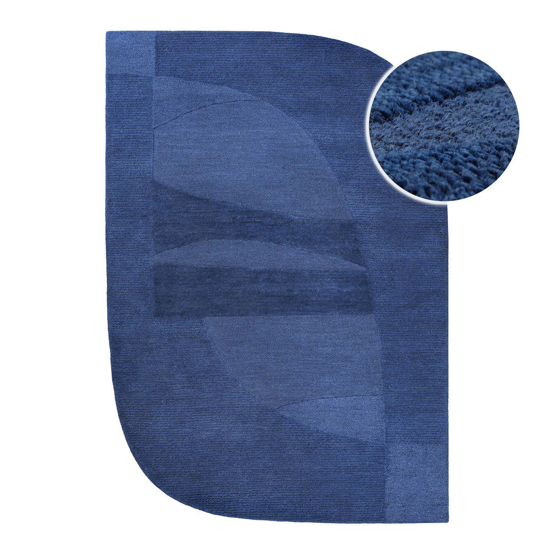 Kurzflorteppich Dodo Kobalt Blau