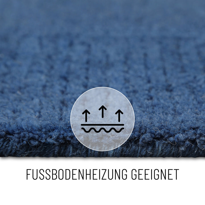Kurzflorteppich Dodo Kobalt Blau