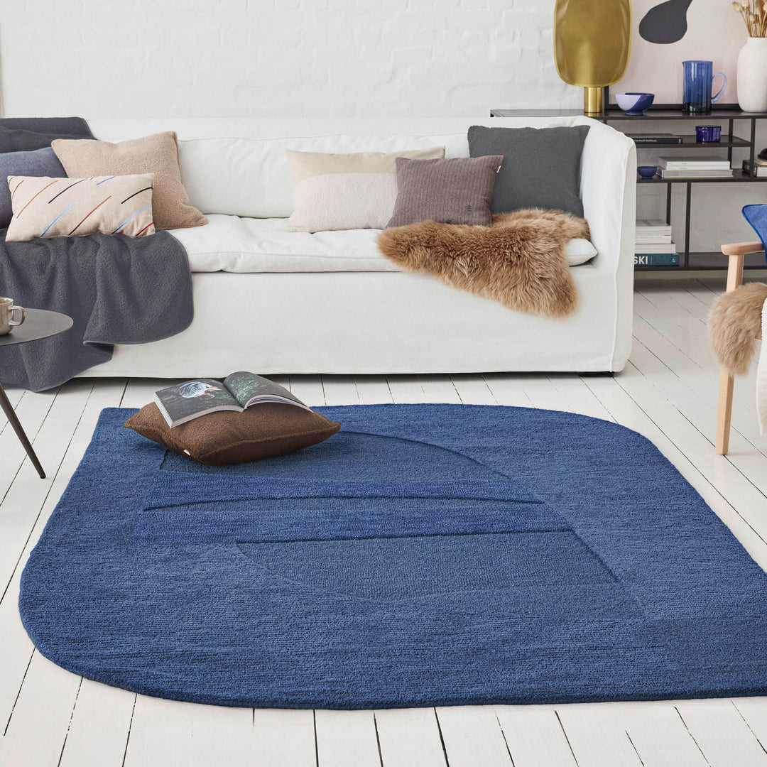 Kurzflorteppich Dodo Kobalt Blau