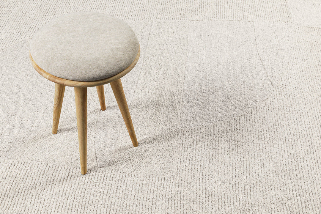 Kurzflorteppich Dodo Creme Weiß