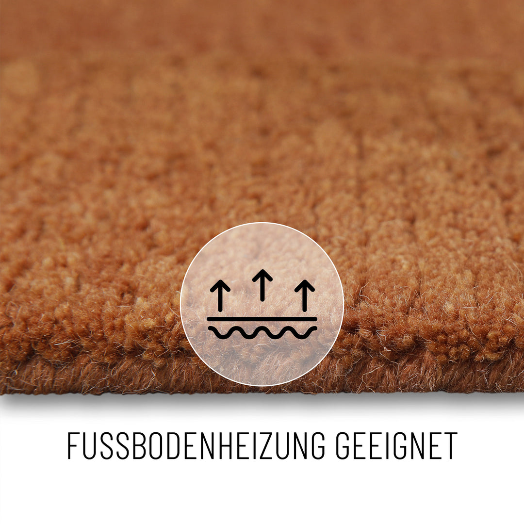 Kurzflorteppich Dodo Lehm Braun