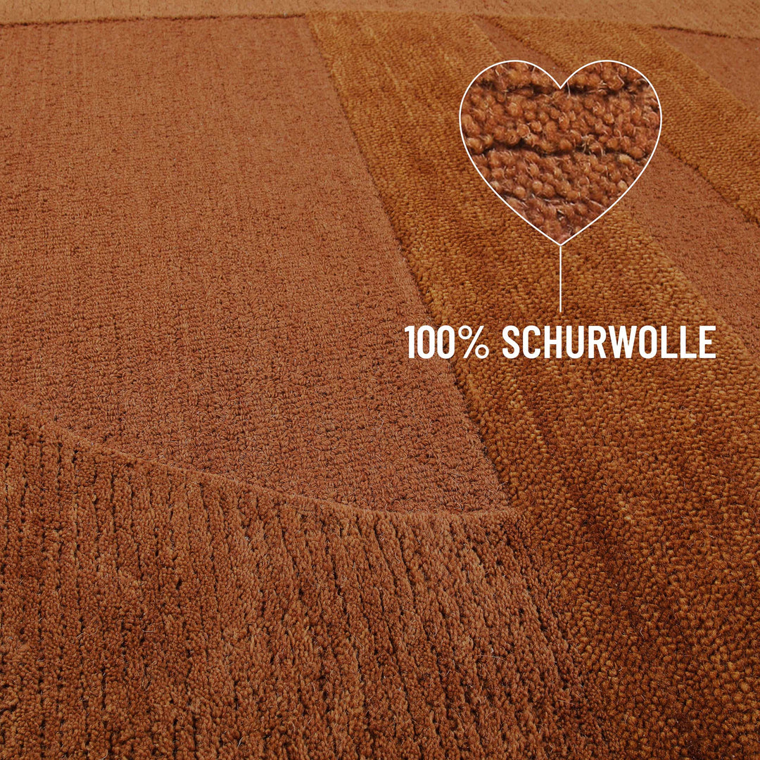 Kurzflorteppich Dodo Lehm Braun