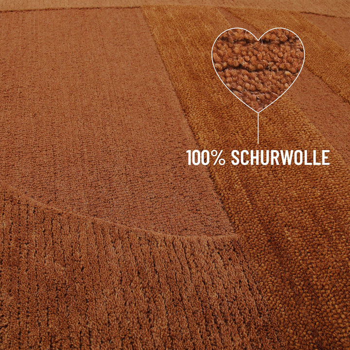 Kurzflorteppich Dodo Lehm Braun