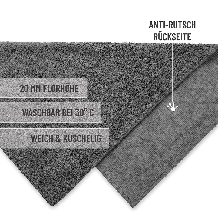 Badteppich Granit Grau "Erik" WECONhome Basics
