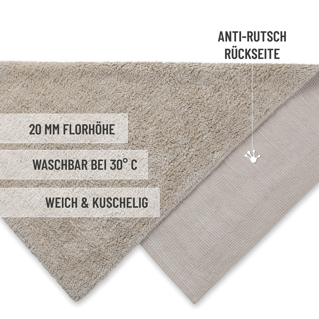 Badteppich Greige "Erik" WECONhome Basics