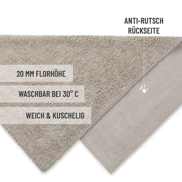 Badteppich Greige "Erik" WECONhome Basics