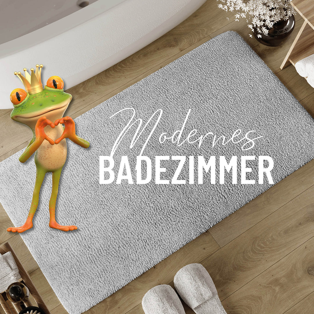 Badteppich Licht Grau "Erik" WECONhome Basics