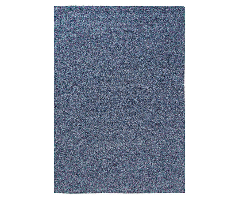 Campus Teppich blau Hochflor rechteckig