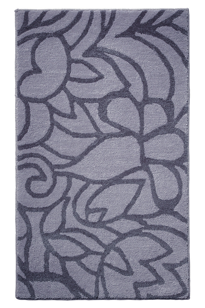 Flower Shower Badteppich grau Kurzflor rechteckig