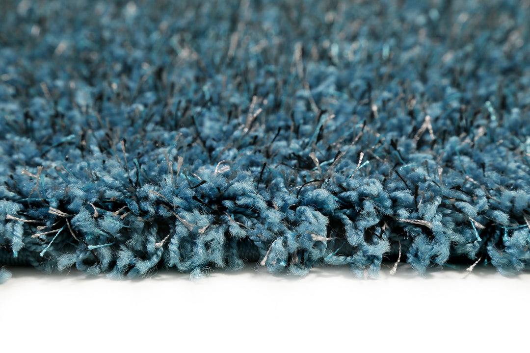 Cosy Glamour 2.0 Teppich türkis Hochflor rechteckig