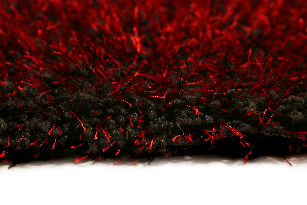 Cosy Glamour 2.0 Teppich rot braun Hochflor rechteckig