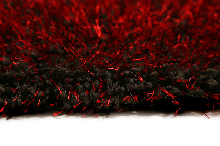 Cosy Glamour 2.0 Teppich rot braun Hochflor rechteckig