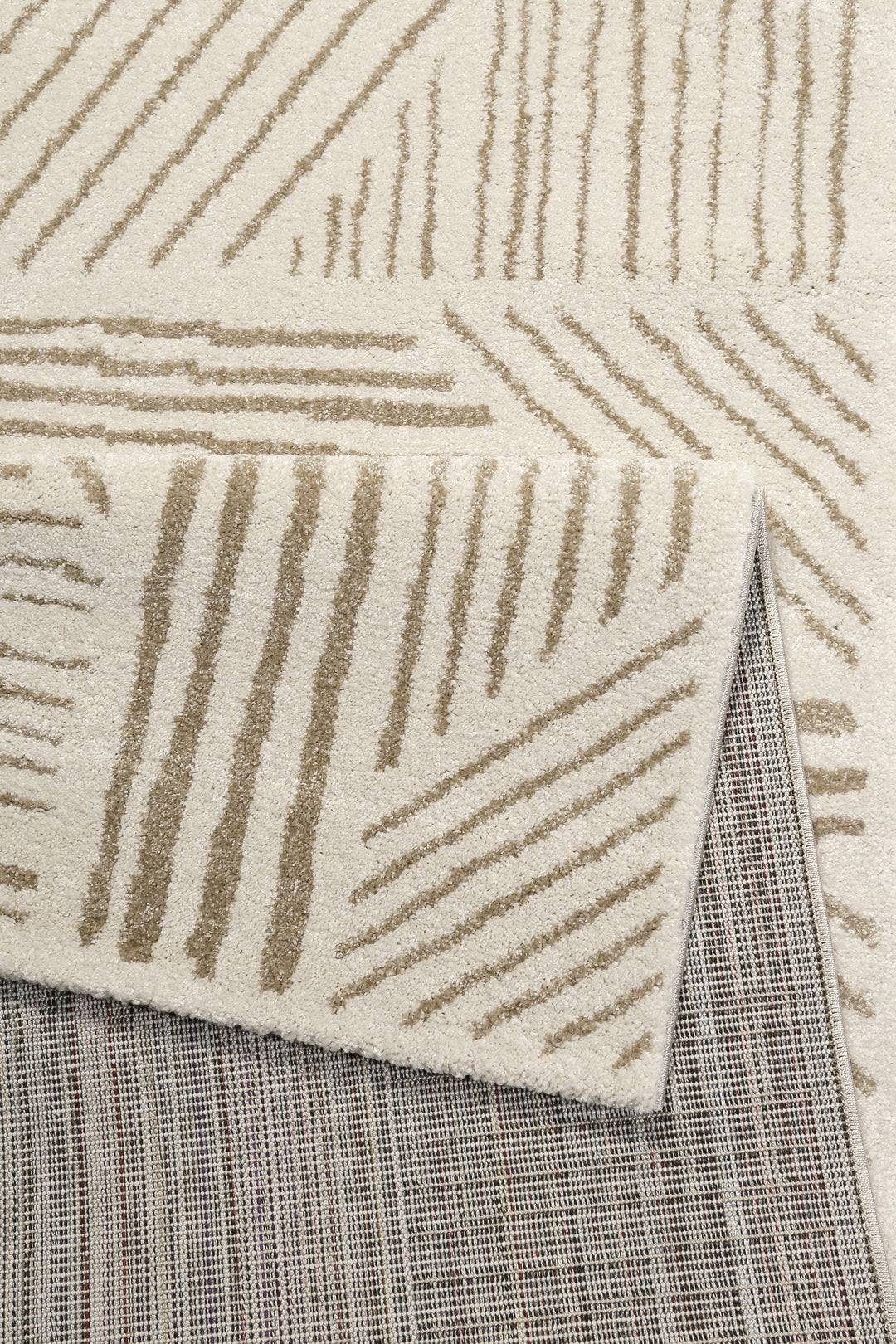 Scribble Teppich beige Kurzflor rechteckig