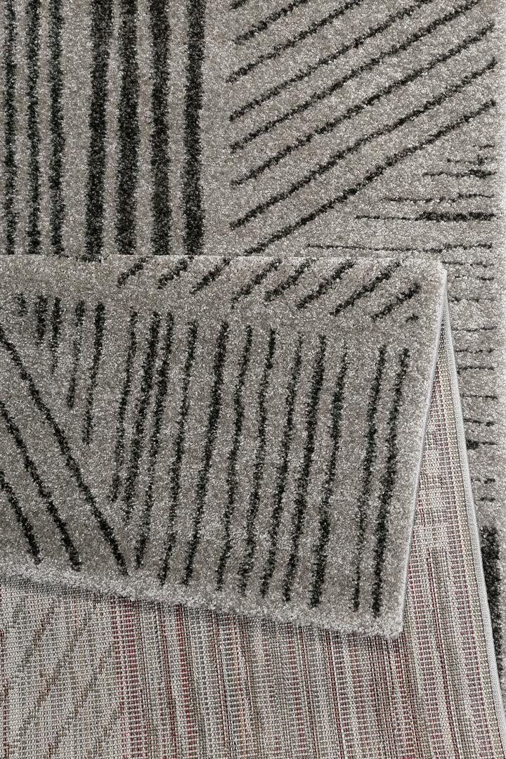 Scribble Teppich grau Kurzflor rechteckig