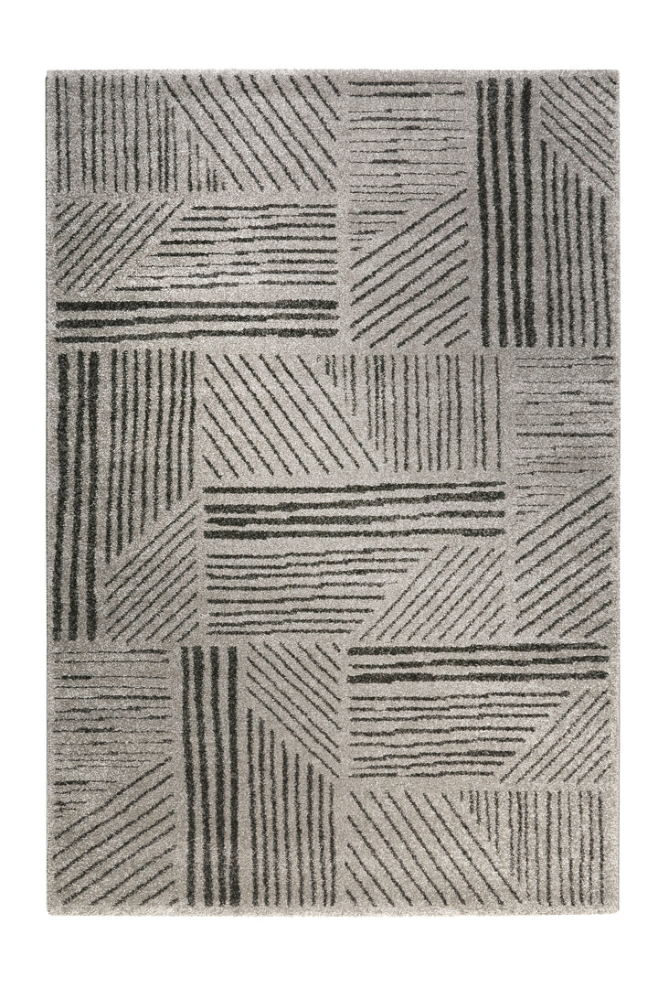 Scribble Teppich grau Kurzflor rechteckig