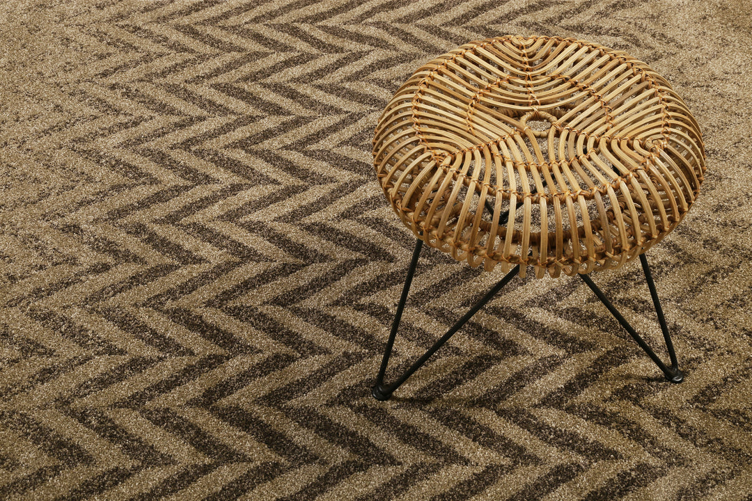 Highway Teppich braun Kurzflor rechteckig