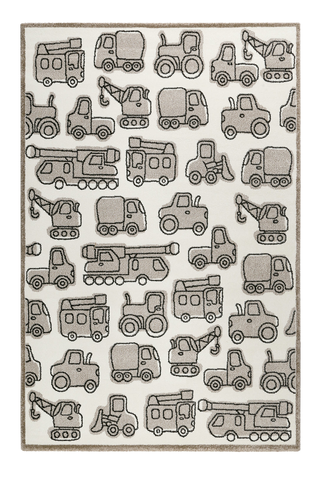 Vehicles Teppich taupe Kurzflor rechteckig