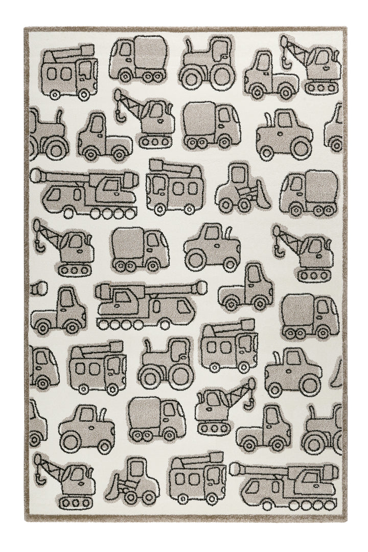 Vehicles Teppich taupe Kurzflor rechteckig